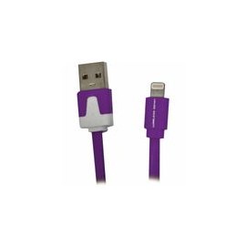 Cable Lightning 2.2 USB Flat Morado - Envío Gratuito