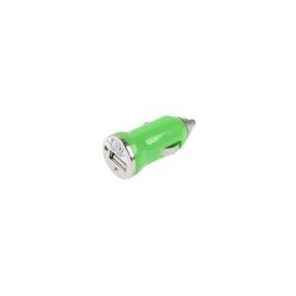 Cargador Auto Mini USB 1AMP Verde - Envío Gratuito