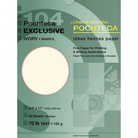 PAPEL EXCLUSIVE MARFIL TAMANO CARTA 60HJS 104GRS - Envío Gratuito
