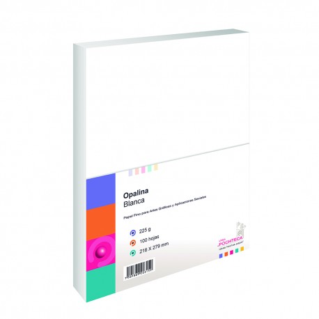 OPALINA PREMIUM BLANCO TAMANO CARTA 100HJS 225GRS - Opalina Premium Carta Blanca 100hjs 225grs - Envío Gratuito