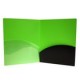 FOLDER DOBLE SOLAPA NEGRO CON VERDE CARTA - Envío Gratuito