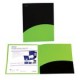 FOLDER DOBLE SOLAPA NEGRO CON VERDE CARTA - Envío Gratuito