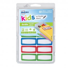 Etiqueta kids rectangular 19 x 54 cm bordes color 60p - Envío Gratuito