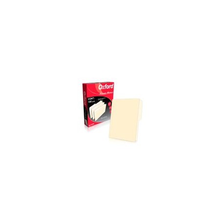 FOLDER MANILA CARTA OXFORD 100PZ 171GRS - Folder Oxford Carta Manila 100pz - Envío Gratuito