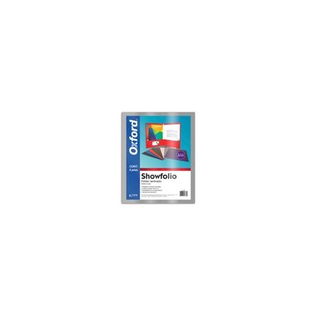 Folder Oxford Carta con solapa Gris 5Pz - Envío Gratuito