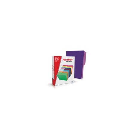 FOLDER VIOLETA CARTA PENDAFLEX 50PZ DOBLE TONALIDAD - Envío Gratuito