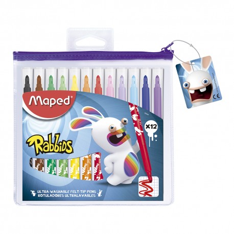 Plumones Maped Rabbids Ultralavables en Bolsa - Envío Gratuito