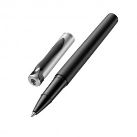 BOLIGRAFO ROLLER STOLA II PLATA/NEGRO TINTA NEGRA PELIKAN - Envío Gratuito