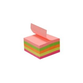 NOTAS ADHESIVAS AMARILLAS CUBO 3X3  400 HJS OMX - Envío Gratuito