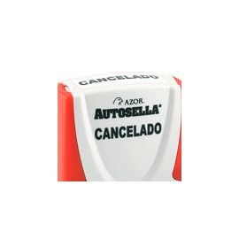 SELLO PREENTINTADO CANCELADO COLOR AZUL AZOR PIEZA - Envío Gratuito