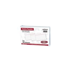 TARJETA INDICE RAYADA BLANCA 5X8 100PZ - Envío Gratuito