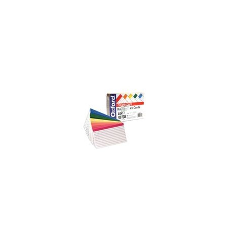 TARJETA 4X6 RAYA DE COLORES PAQUETE CON 100 OXFORD - Envío Gratuito