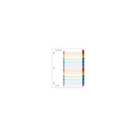 SEPARADOR ALFABETICO A-Z ONE STEP CEJAS MULTICOLOR - Envío Gratuito